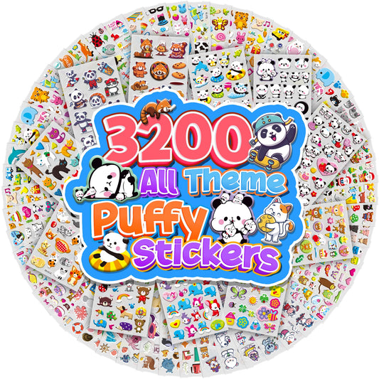 Sinceroduct 3D Puffy stickers with animals and dinosaurs for classroom rewards