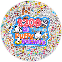 Sinceroduct 3D Puffy stickers with animals and dinosaurs for classroom rewards