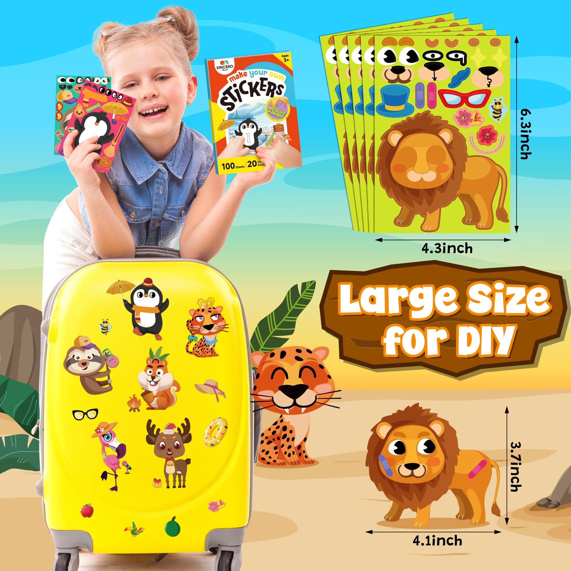 Sinceroduct animal designs collection displays colorful animals to spark creativity.