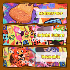 Sinceroduct colorful animal stickers on a diary page inspire imaginative play.