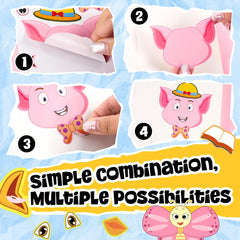 Sinceroduct Kid friendly sticker sheets designed for imaginative storytelling.