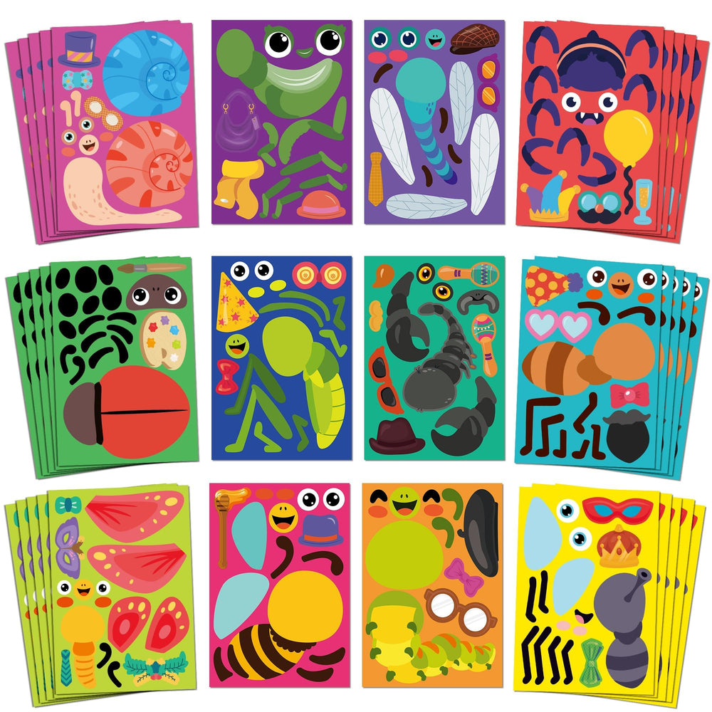 Sinceroduct Make Your Own Stickers animal faces – 60 sheets spark kids’ creativity