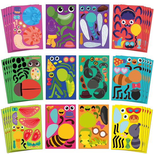 Sinceroduct Make Your Own Stickers animal faces – 60 sheets spark kids’ creativity