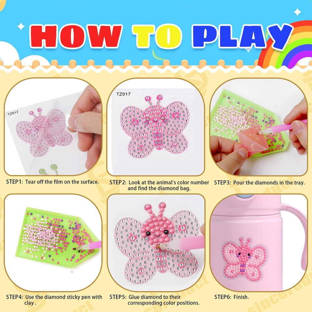 Sinceroduct Sparkling 5D Diamond Sticker Kit tools set enables easy crafting and neat organization.