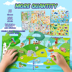 Sinceroduct sticker book with two backgrounds expands DIY play ideas.