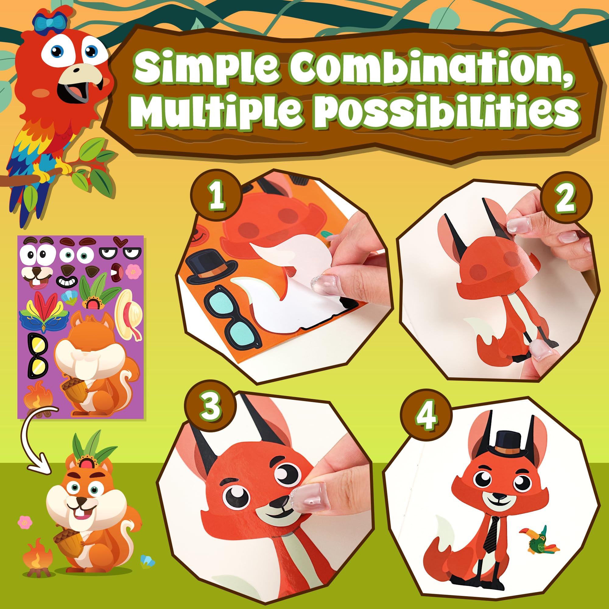 Sinceroduct waterproof stickers endure travel and playtime activities.