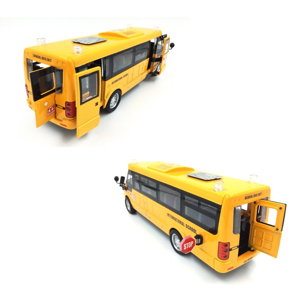 Singer's Toy 9in pull-back bus roof lights illuminate during playtime