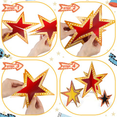 Sinload 3D glitter star 3inch centerpieces perfect for little desk accents.