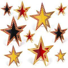 Sinload 3D glitter star 8inch centerpieces illuminate desks and classroom displays.