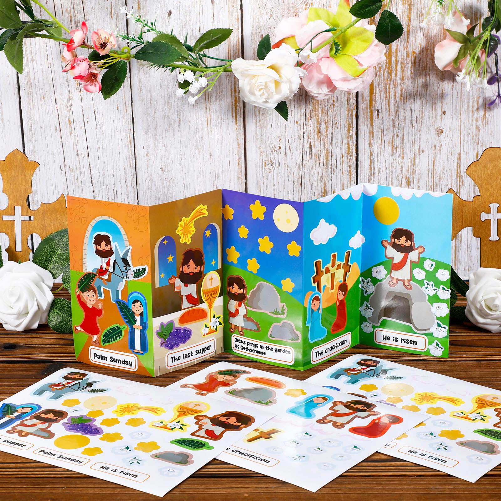 Sinload Holy Week last supper scene sticker set for festive wall art and kid activities