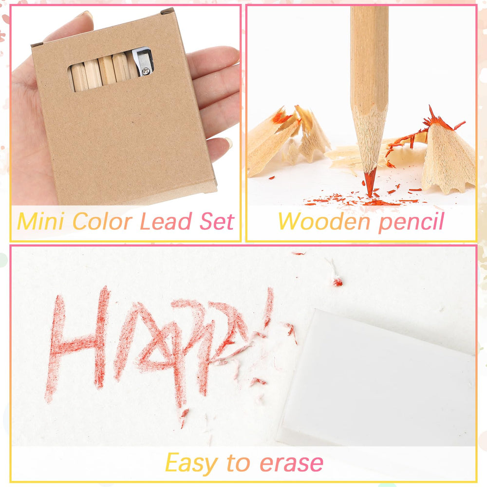 Sinload 3.43-inch mini pencils for portable coloring sessions
