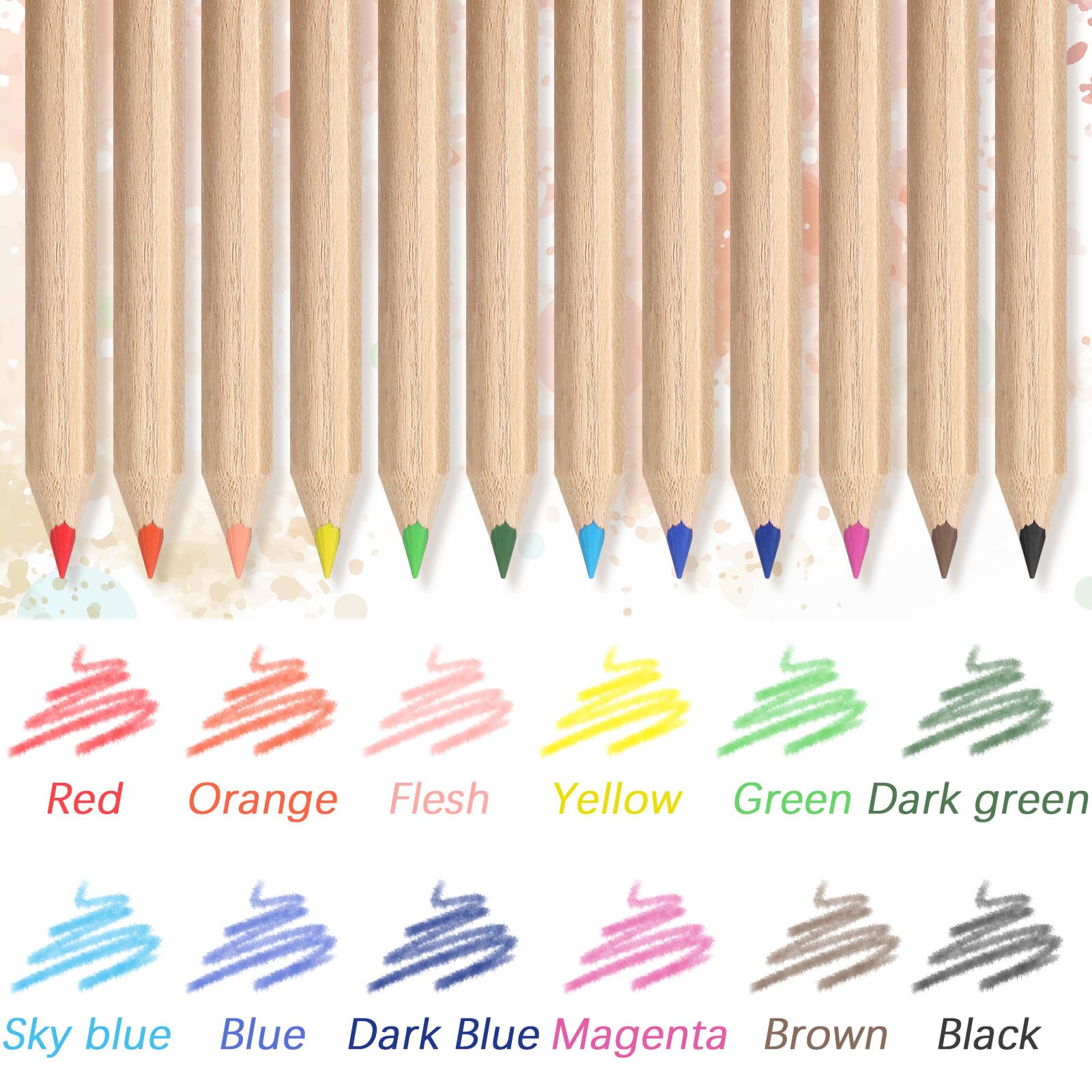 Sinload safe, durable wooden pencils built for long-lasting coloring
