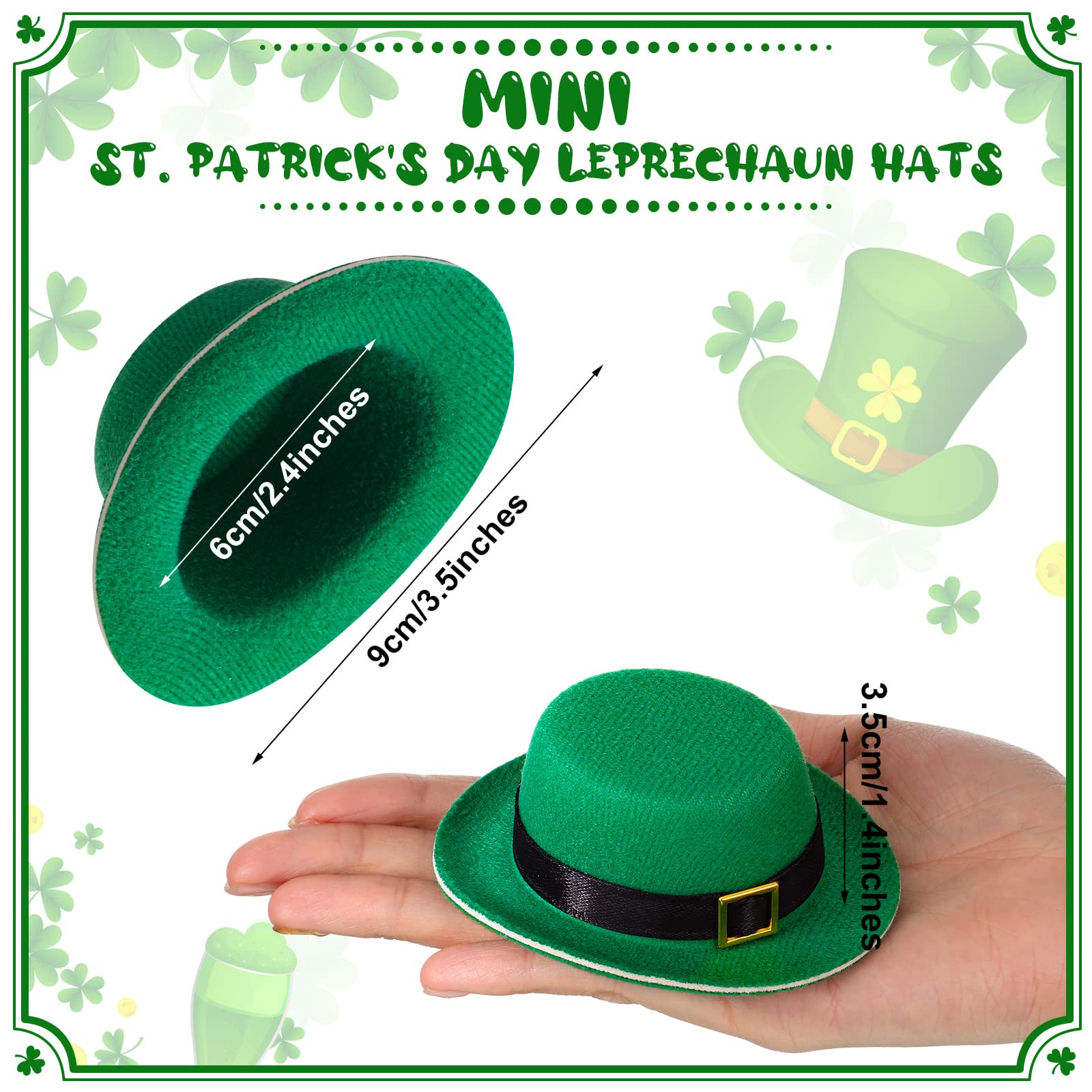 Close-up of Sinmoe St Patrick's Day hat showing durable EVA material