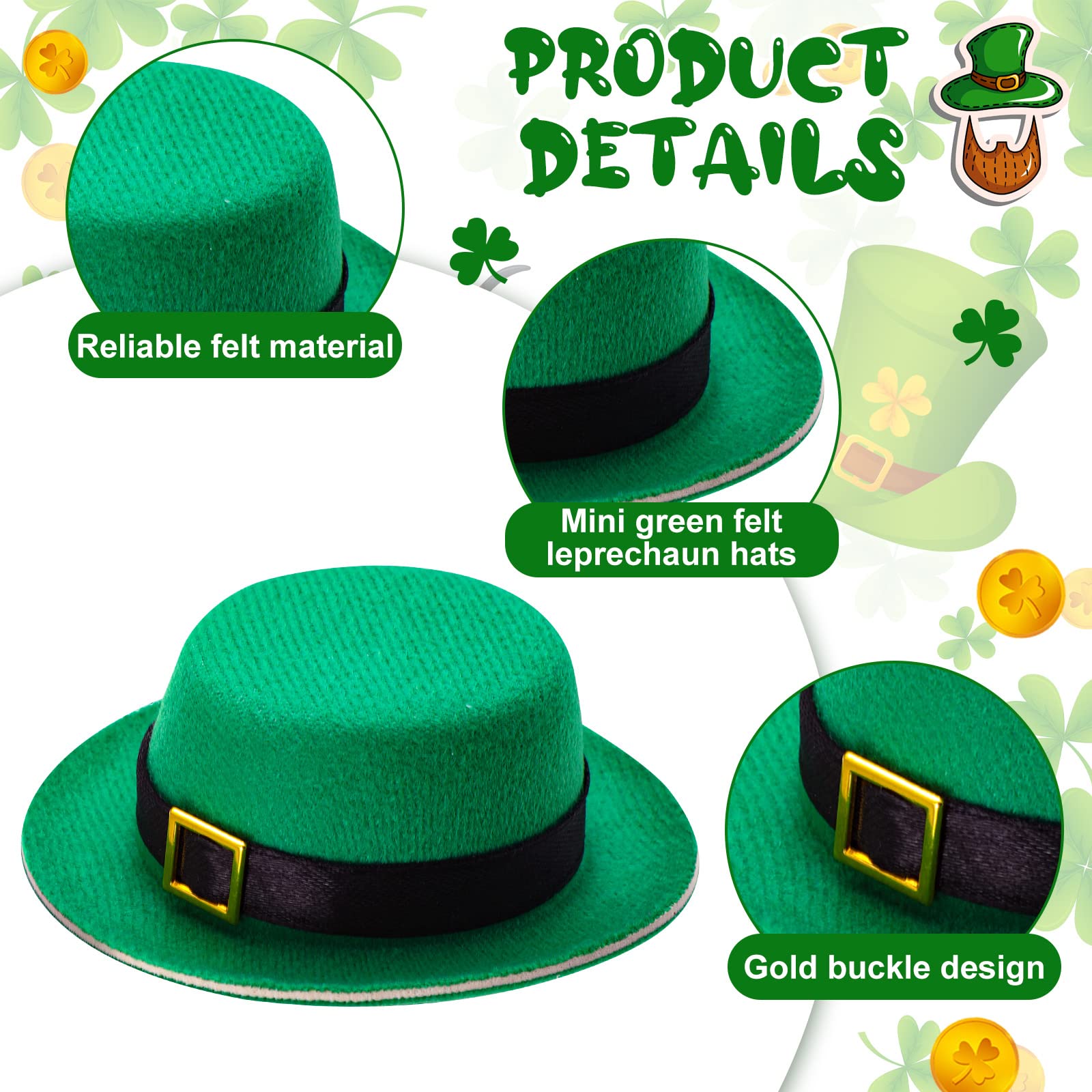 Sinmoe St Patrick's Day hat on a doll, perfect for DIY costumes