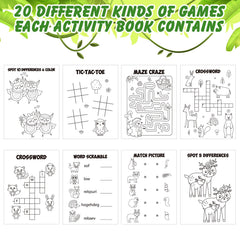 Sinmoe woodland animals mini activity book find differences to boost observation.