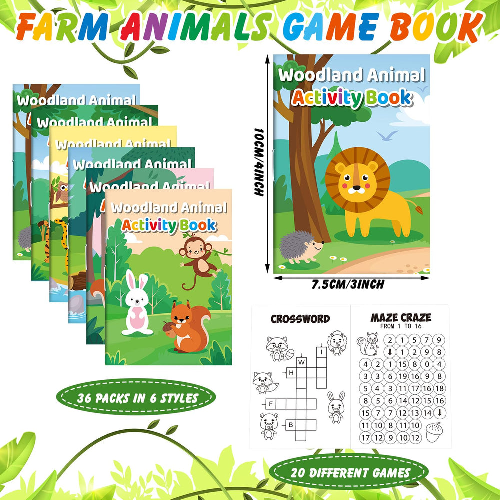 Sinmoe woodland animals mini activity book inside pages for classroom use.