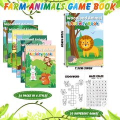 Sinmoe woodland animals mini activity book inside pages for classroom use.