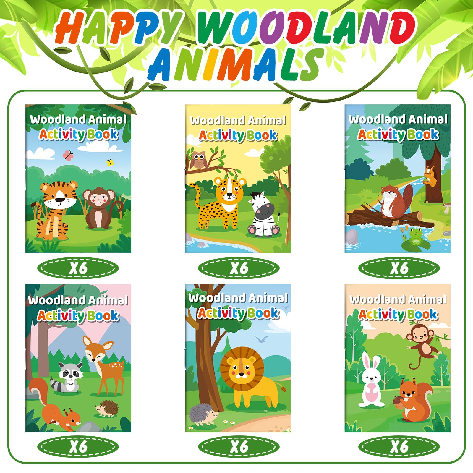 Sinmoe woodland animals mini activity book mazes to engage kids.