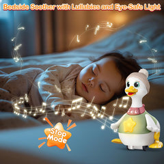 Sinpedex lullaby duck resting with soft lights for a calm bedtime routine.