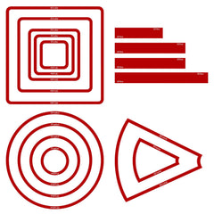 Sintuff spell templates cubes red for precise area effects on tabletop campaigns