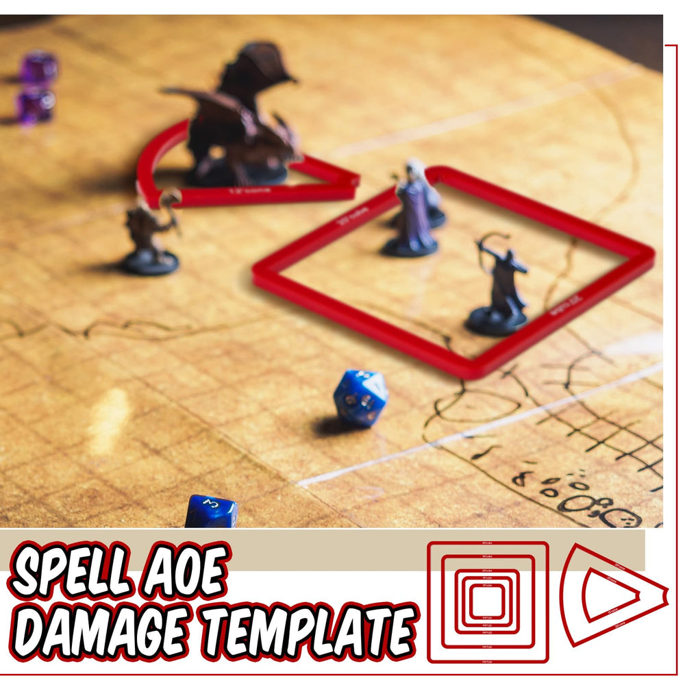 Sintuff spell marker on table red enhances visibility during combat rounds