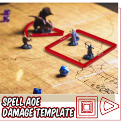 Sintuff spell marker on table red enhances visibility during combat rounds