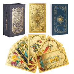 SIOKUY Tarot Deck with gold foil cards highlights classic art for refined readings.