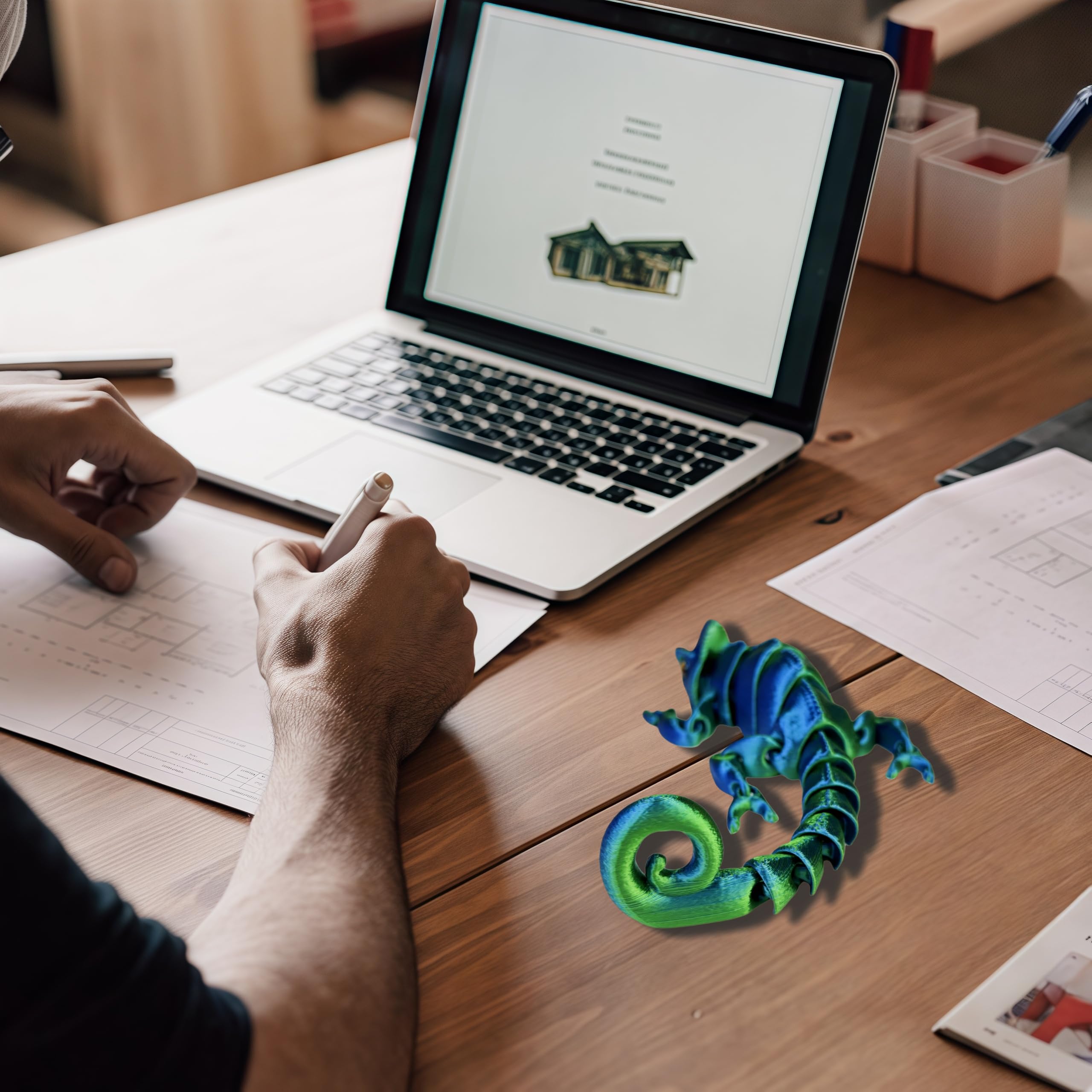 SIPWATE desk toy chameleon adds whimsy to home or office decor.