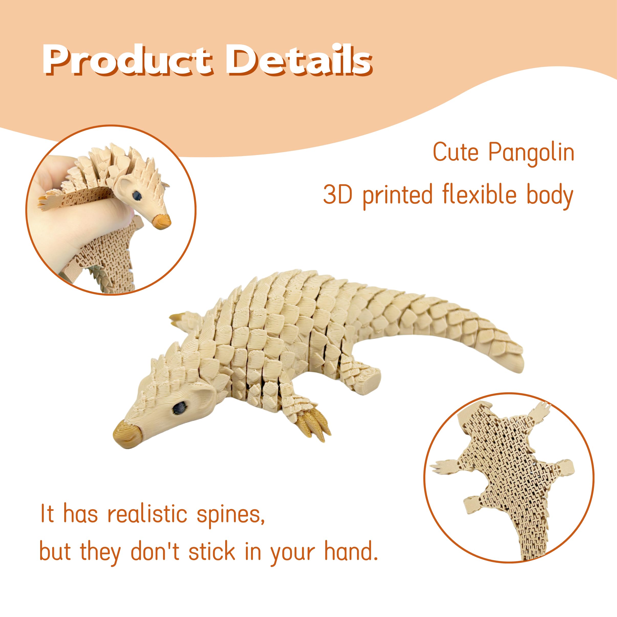 SIPWATE pangolin made from PLA for safe, durable desk decor.