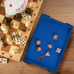 SIQUK collapsible portable dice tray for travel and on the go gaming