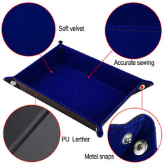 SIQUK dark blue velvet interior provides soft surface for precise dice rolls.