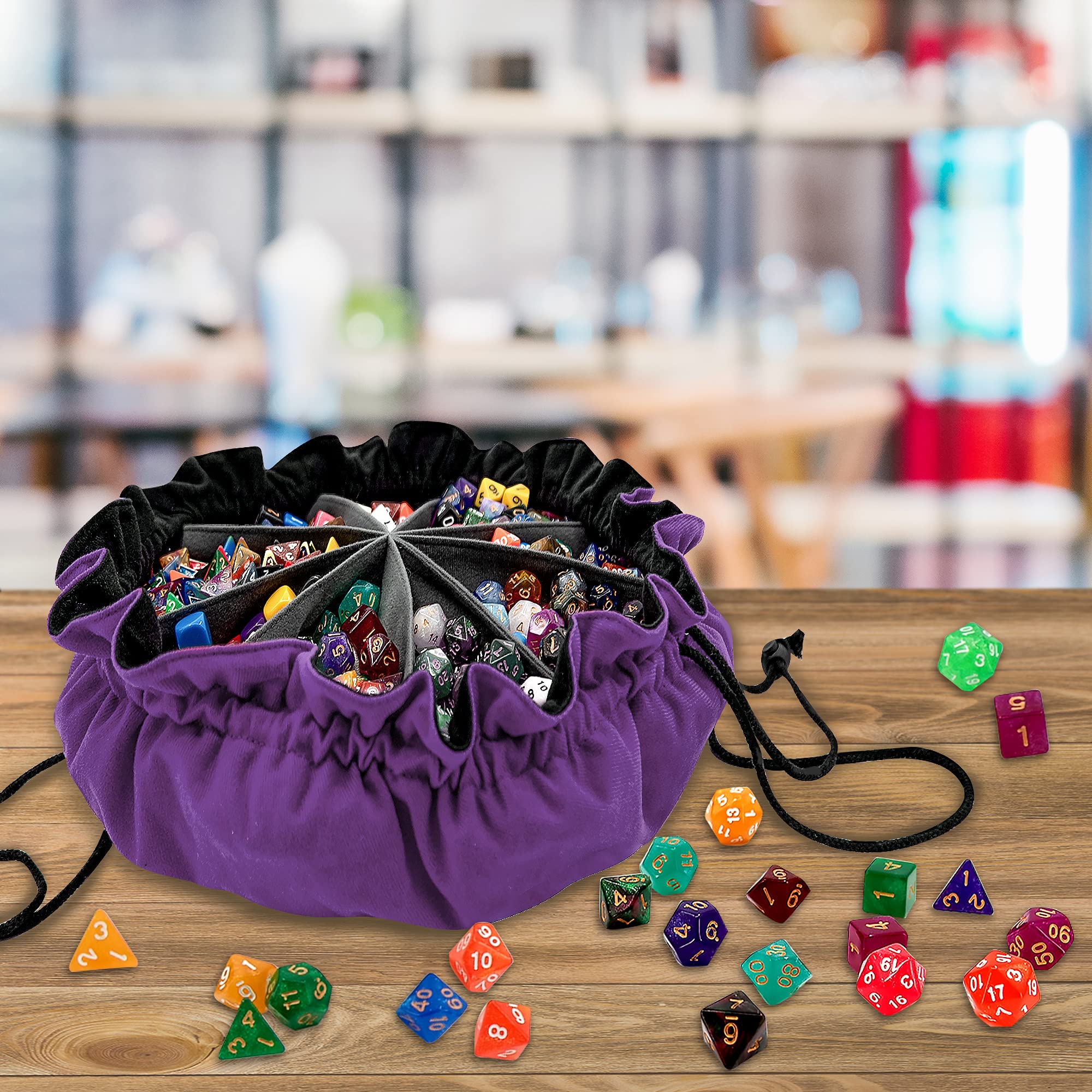 SIQUK nine-compartment design helps find specific dice quickly