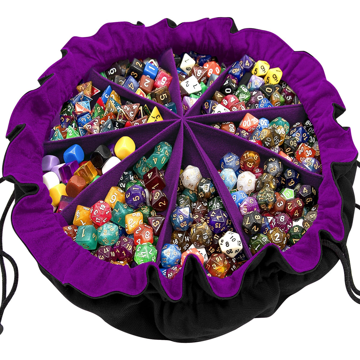 SIQUK dice bag with pockets for organized on-the-go storage.