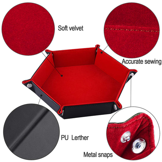 SIQUK dice tray burgundy velvet lining adds premium protection