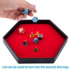 SIQUK hexagon tray offers space for up to four 28-dice sets