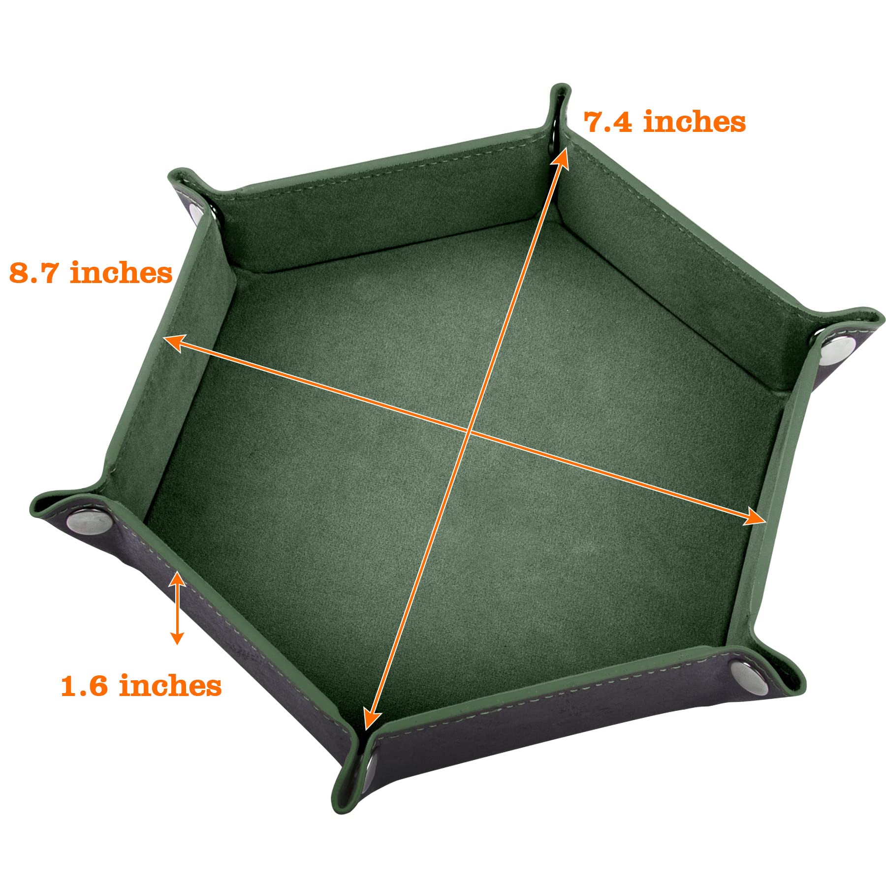 SIQUK dark green velvet interior protects dice during rolls