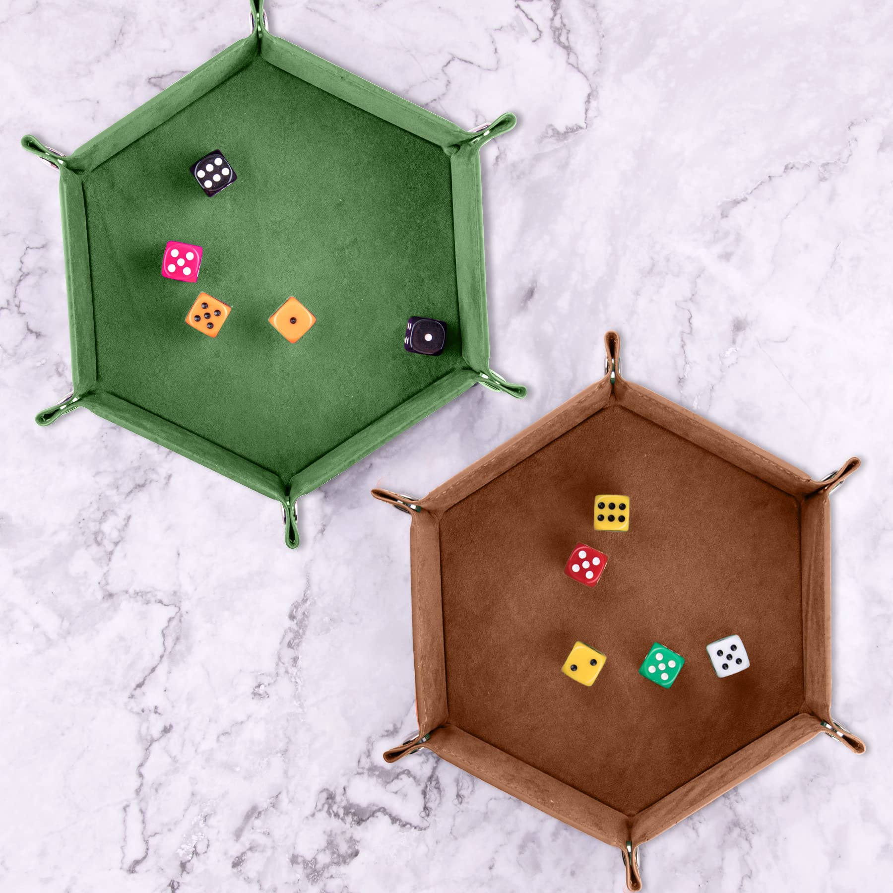 SIQUK dice tray dimensions 8.7 by 7.4 inches fits polyhedral dice