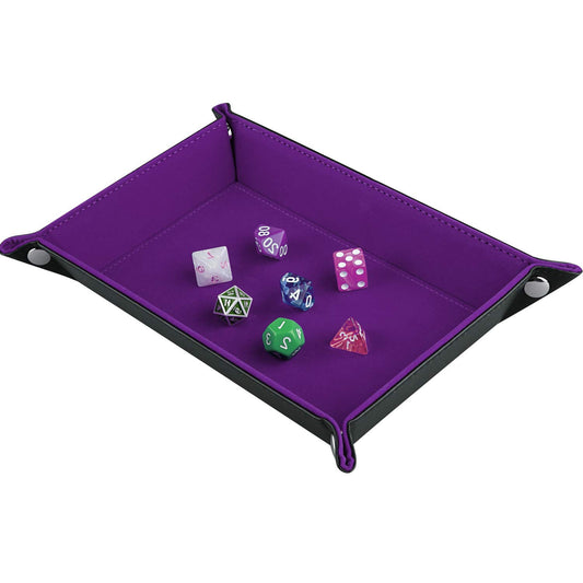 SIQUK dice tray interior velvet in dark violet creates a plush roll surface.
