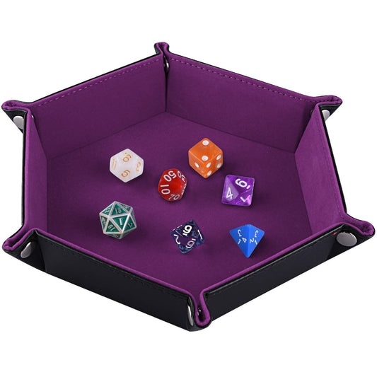 SIQUK dice tray interior velvet for smooth, quiet rolls during D&D sessions.