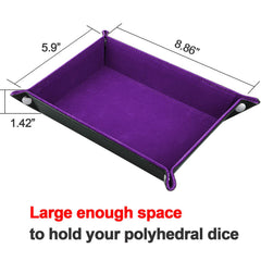 SIQUK dice tray folded with corner snaps for quick setup anywhere.
