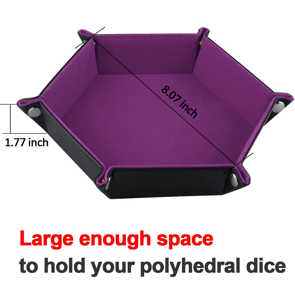 SIQUK folding hexagon tray with snaps for quick setup.