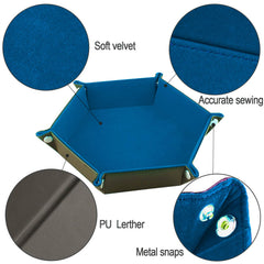 SIQUK folding hexagon tray with corner snaps for quick setup