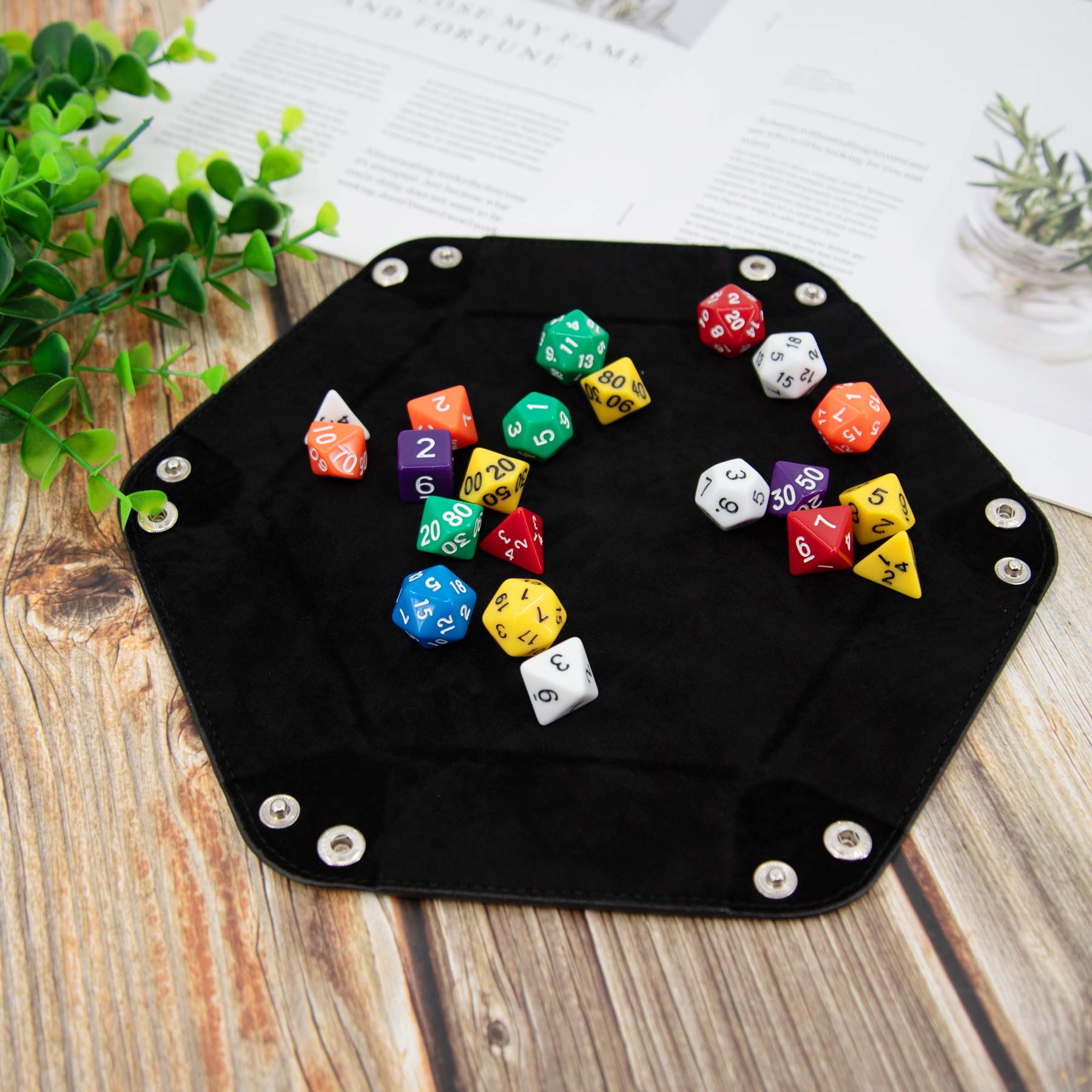 SIQUK hexagon folding tray in compact form for storage