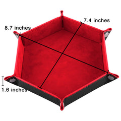 SIQUK dice tray hexagon royal blue keeps your dice secure and tables clean.