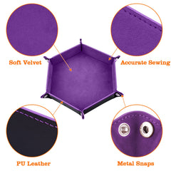 Velvet lining inside SIQUK tray cushions dice and reduces scratches