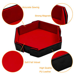 SIQUK velvet lining inside the tray cushions dice surfaces