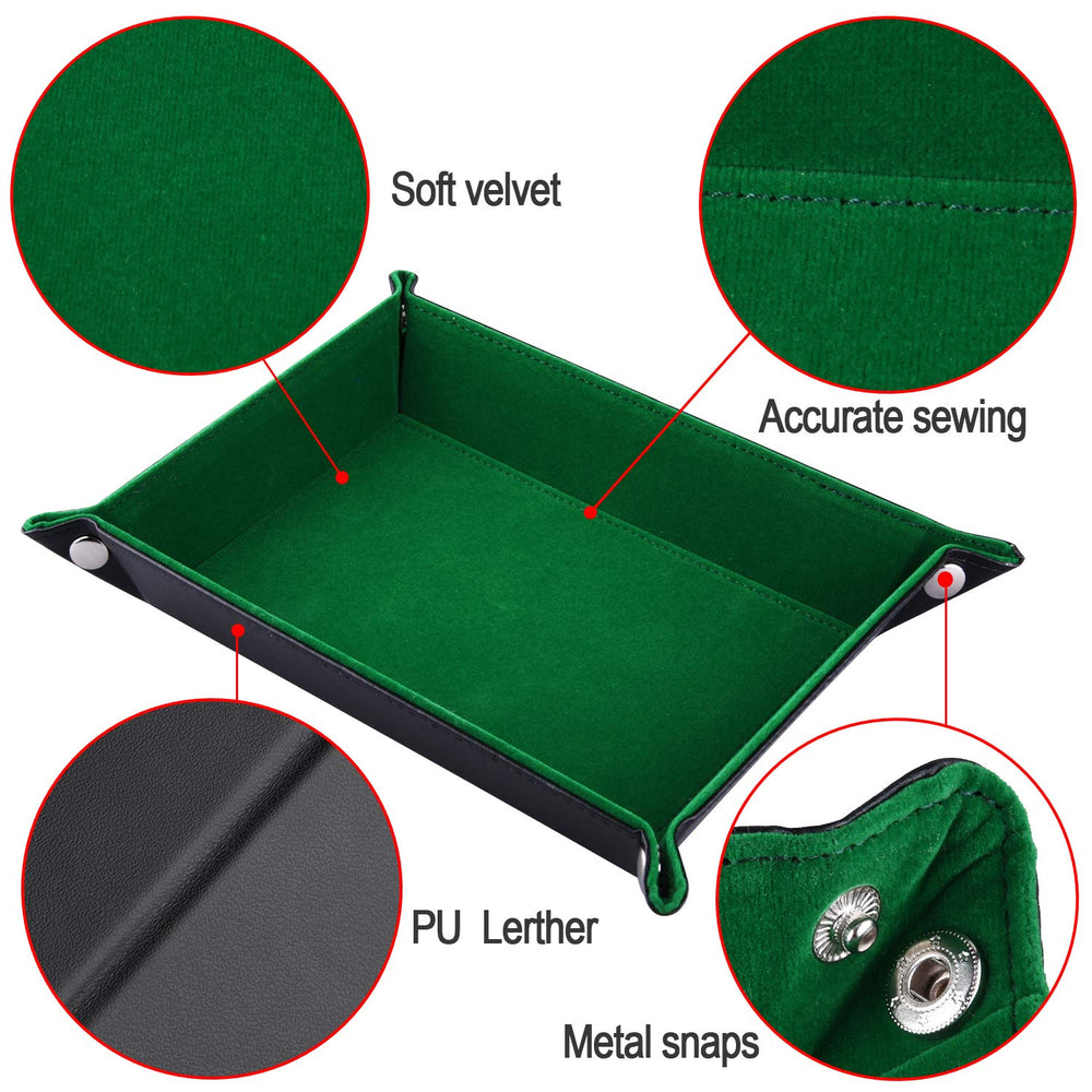 SIQUK dice tray interior velvet side shown for quiet, contained rolls.