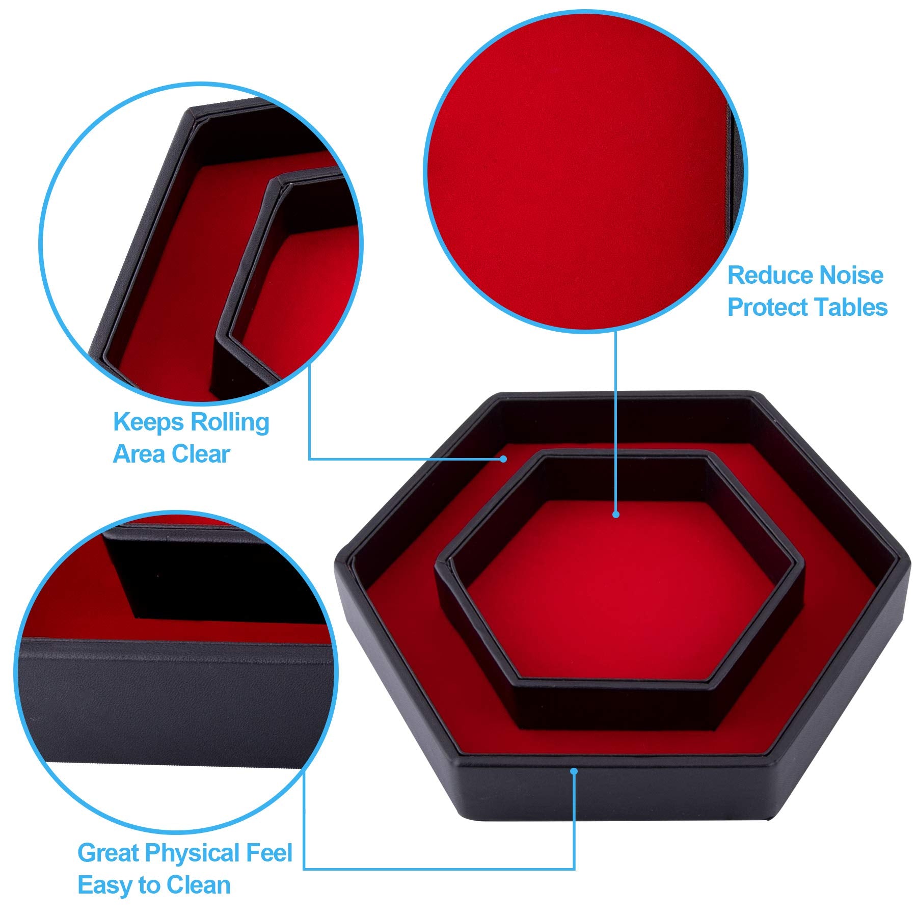 SIQUK interior velvet reduces dice noise while protecting the table