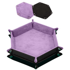 SIQUK dice tray lilac exterior keeps gaming accessories neatly organized during RPG sessions