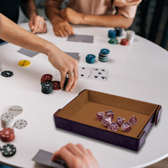 SIQUK multi-use tray stores dice and small accessories.